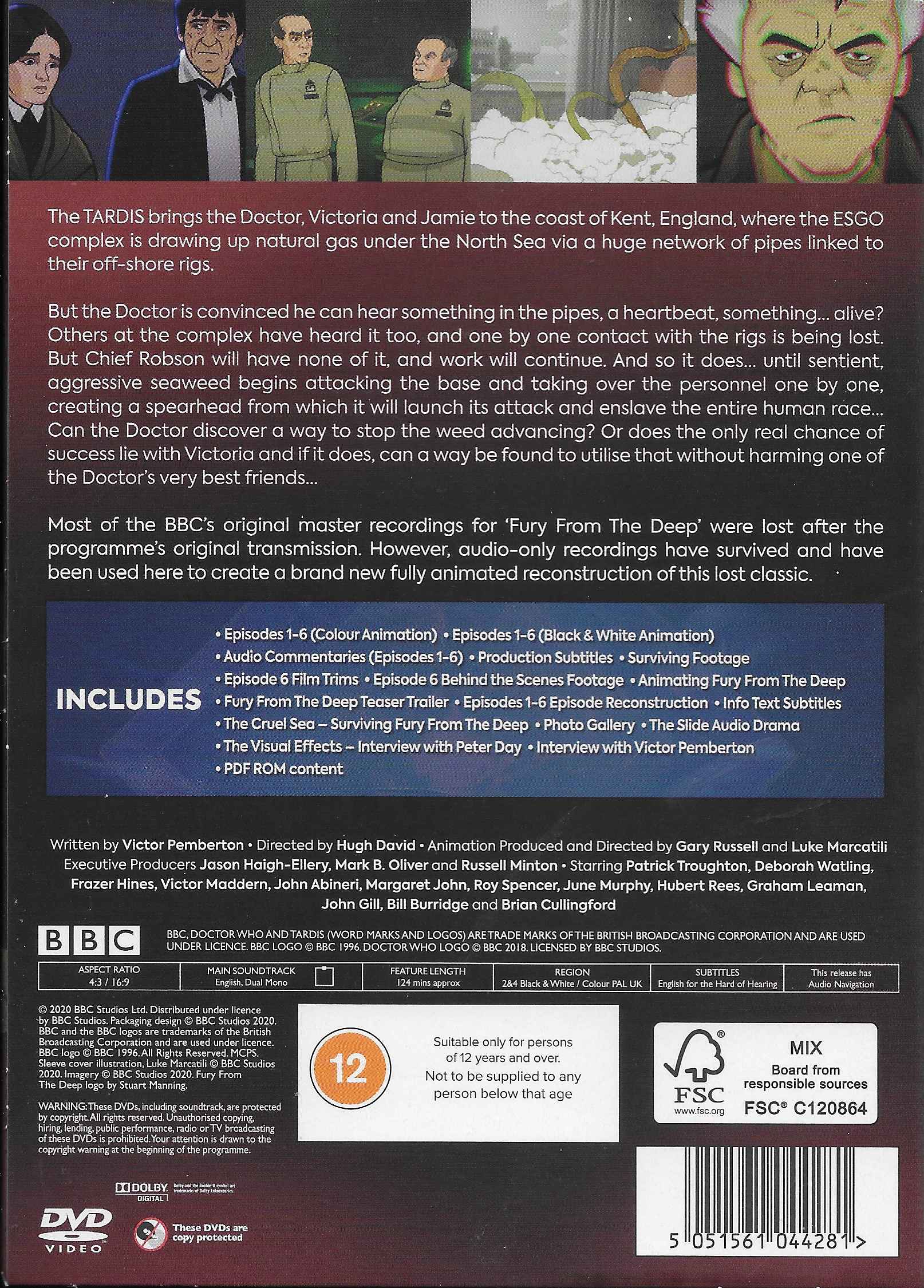 Picture of BBCDVD 4428 Doctor Who - Fury from the deep by artist Victor Pemberton from the BBC records and Tapes library